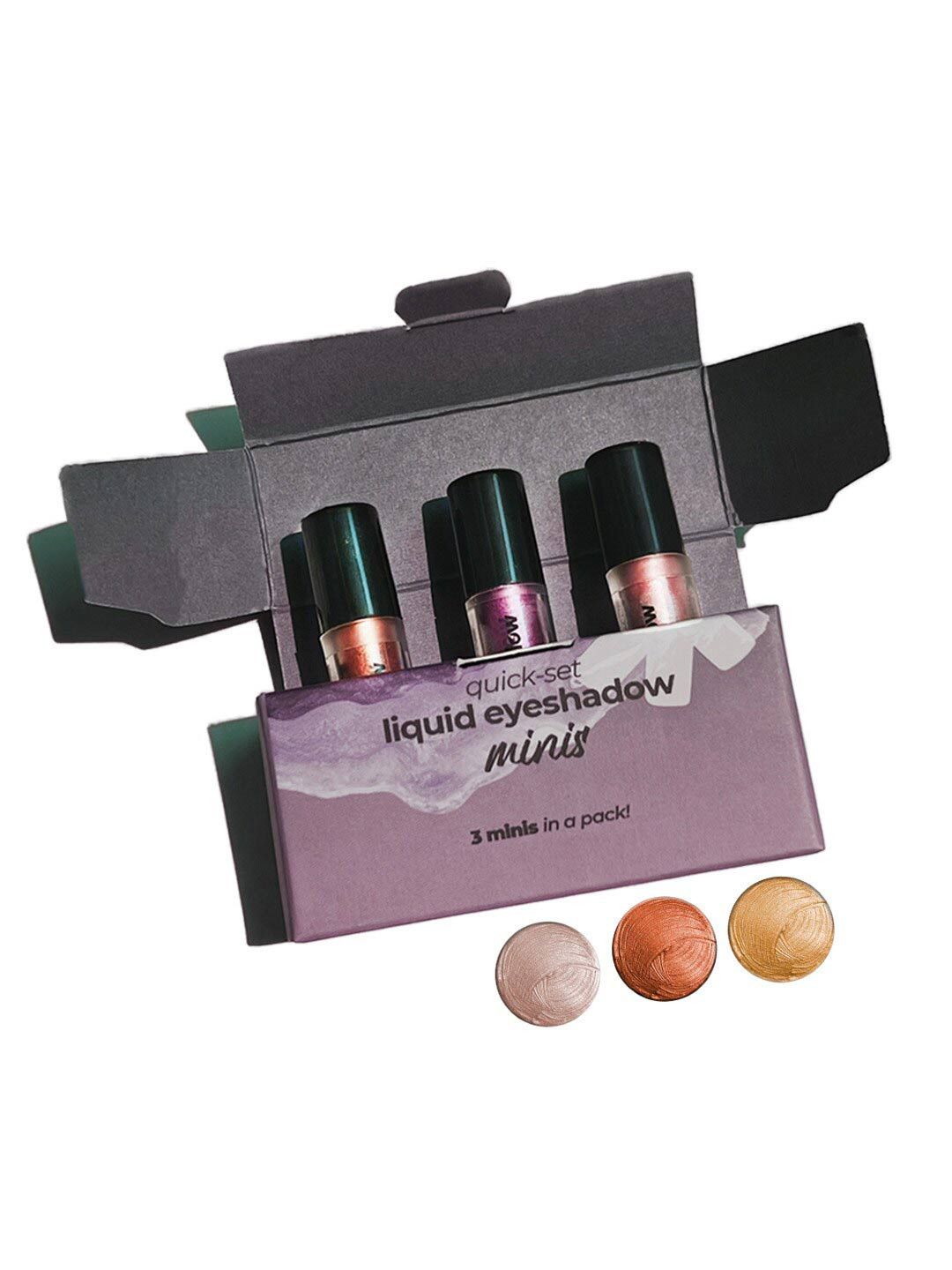Ruby's Organics 3-Pcs Quick-Set Liquid Mini Eyeshadow 3 ml each - Luna + Copper + Aurus
