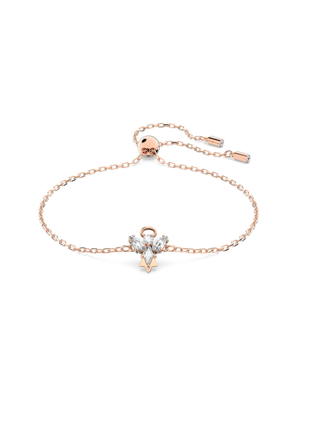SWAROVSKI Women Crystals Rose Gold-Plated Charm Bracelet