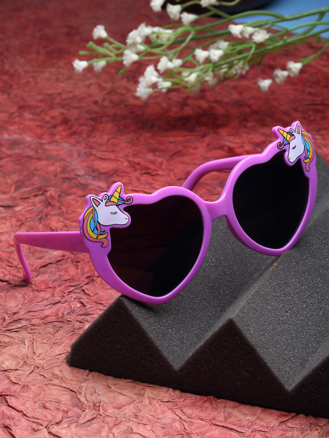 Stoln Girls Purple Heart Shaped Unicorn UV Protected Sunglasses