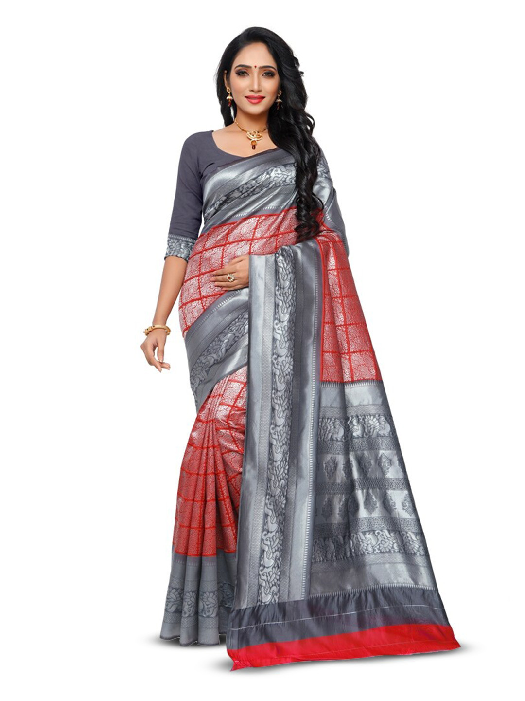 Ruhabs Woven Design Zari Kanjeevaram Saree