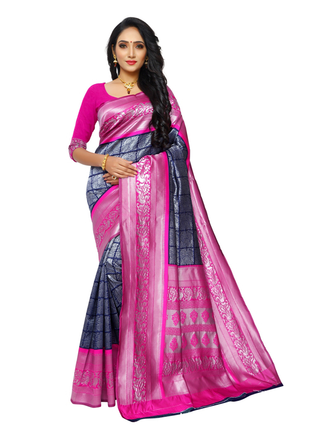 Ruhabs Ethnic Woven Design Zari Kanjeevaram Saree