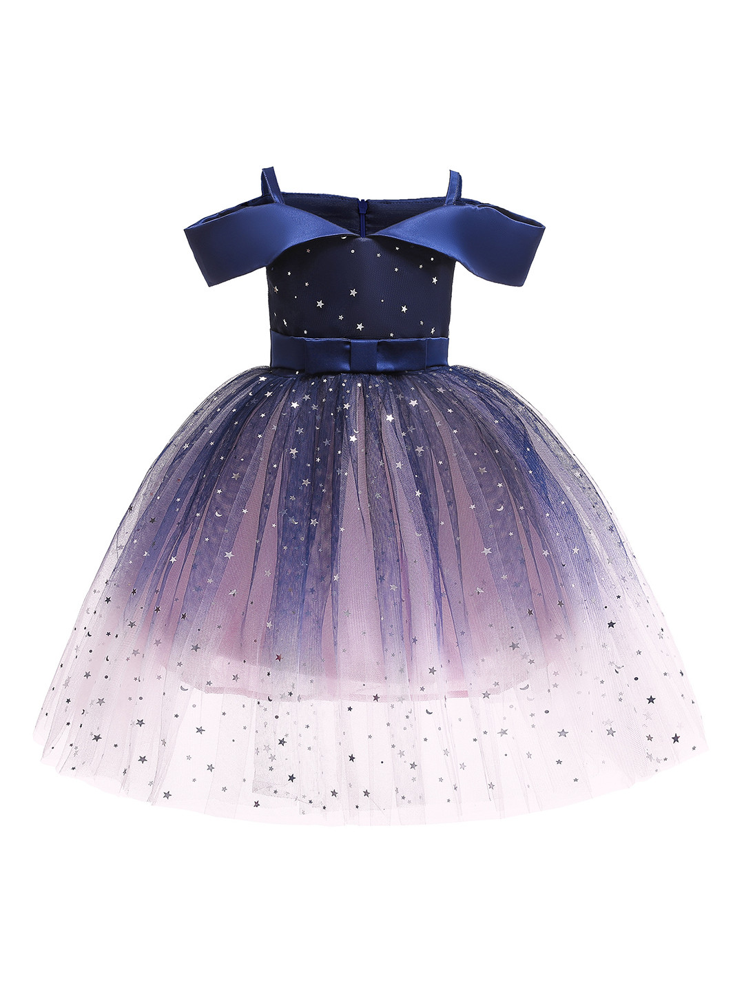 StyleCast Girls Blue Embellished Balloon Party Dress