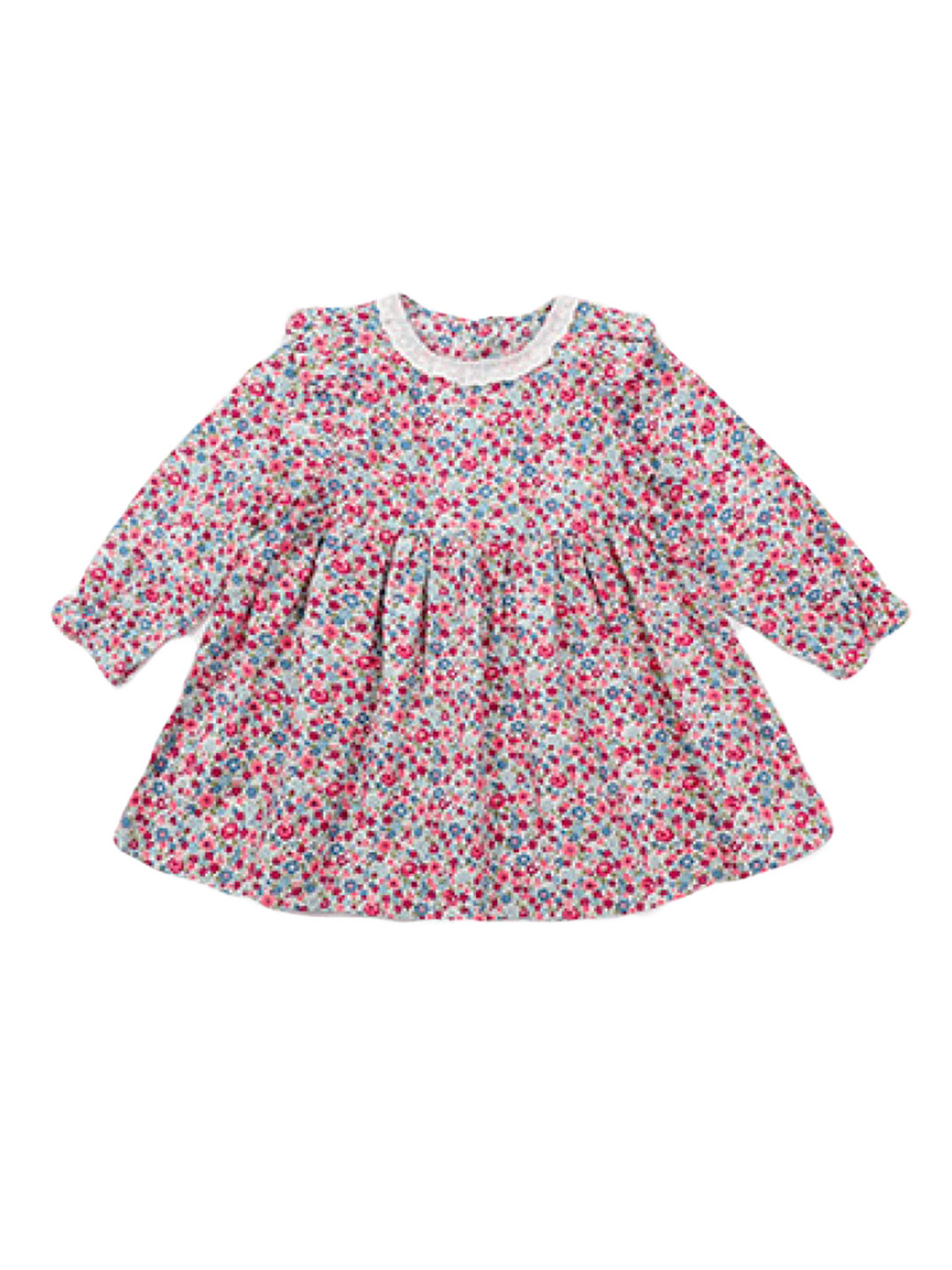 StyleCast Girls Red Cotton Floral Print Ruffled A Line Dress