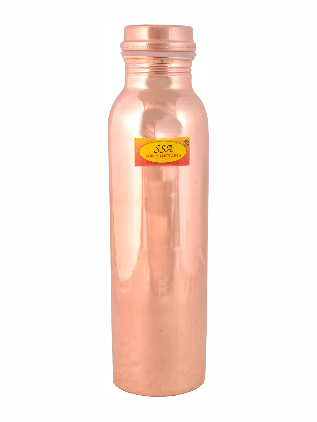 Shivshakti Arts Solid Copper Spill Proof Water Bottle - 1L