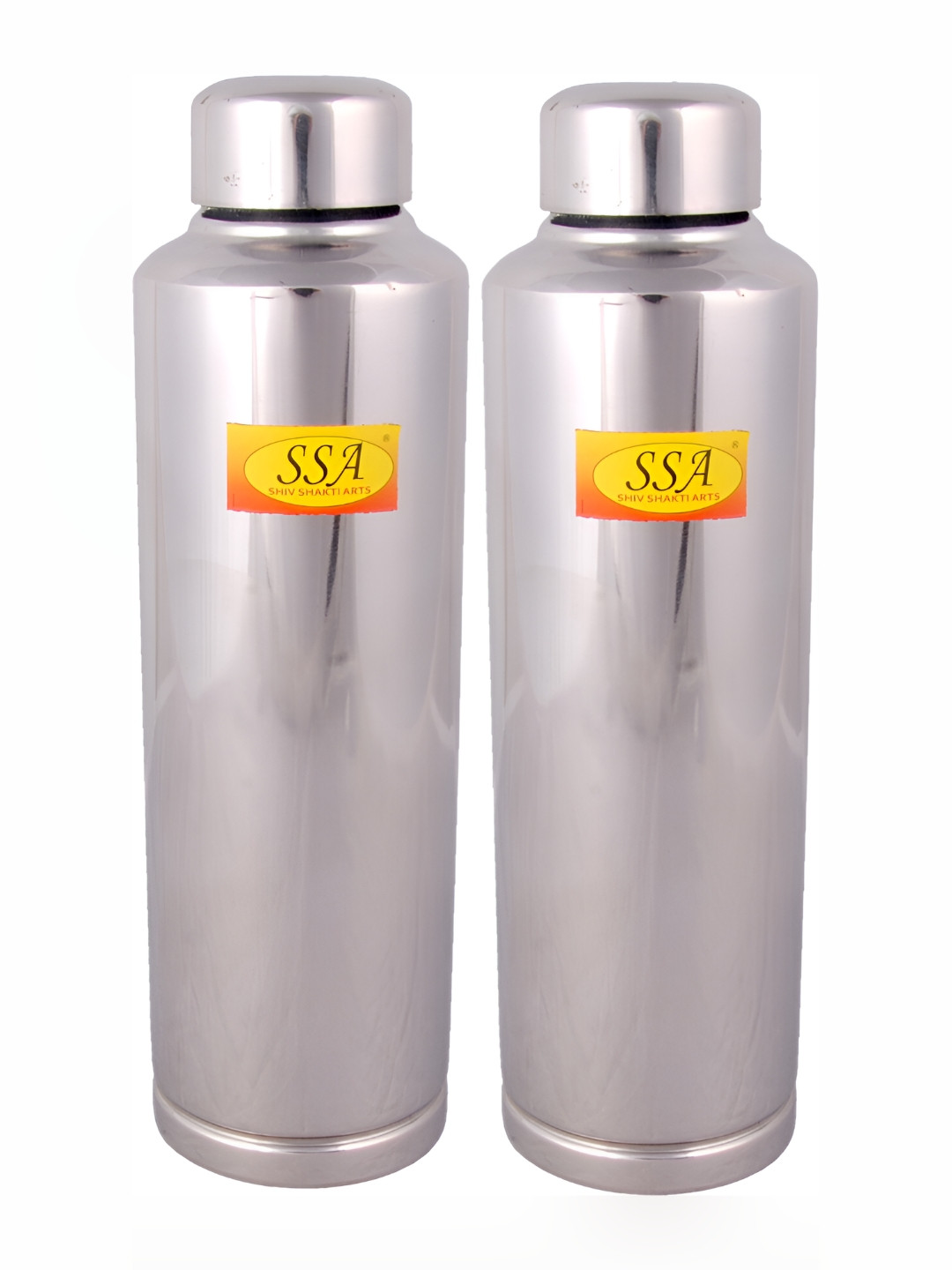 Shivshakti Arts Silver Copper Spill Proof 2 Piece Water Bottle - 750ml
