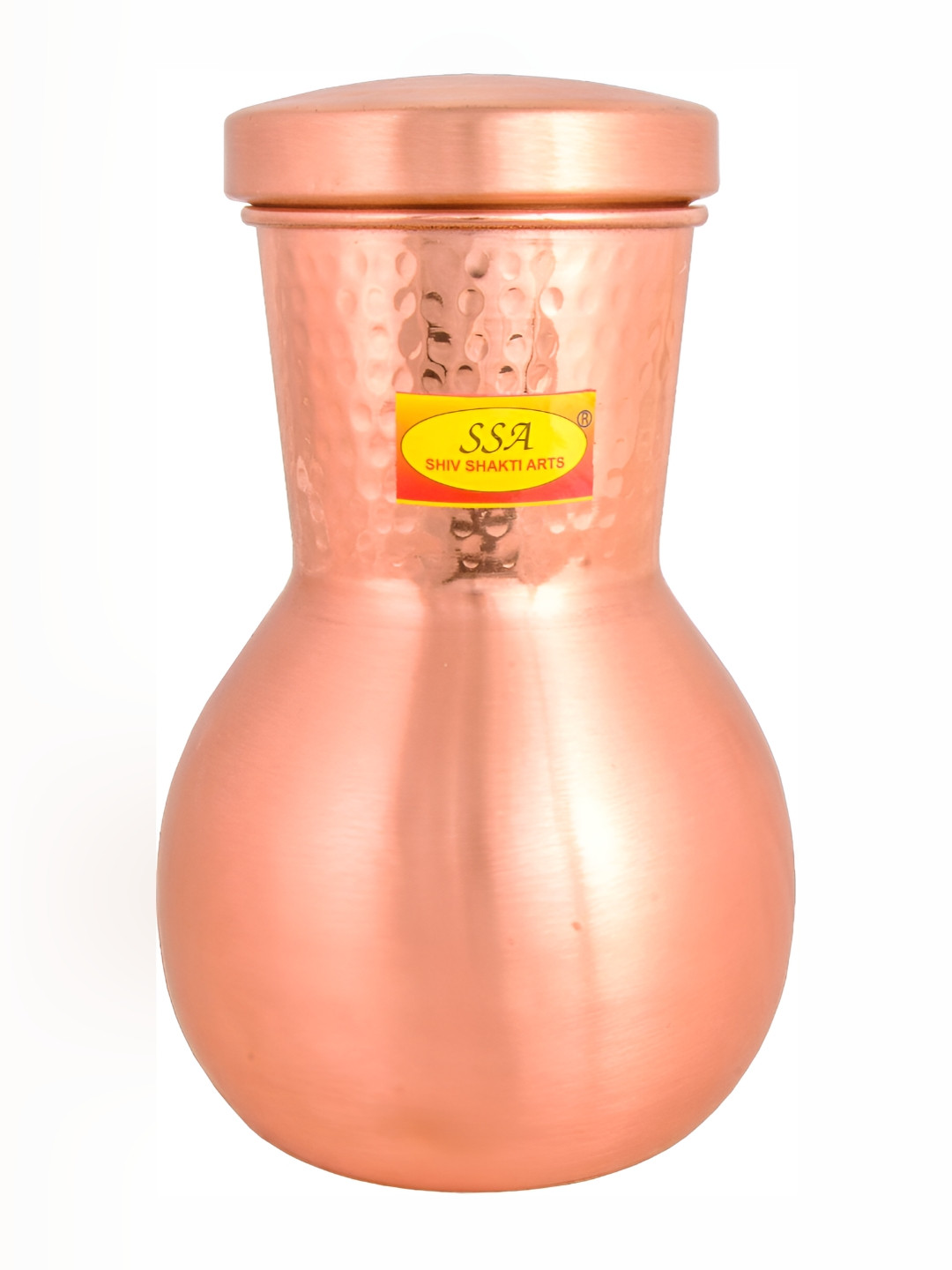 Shivshakti Arts Solid Copper Smart Vacuum Water Bottle - 1L