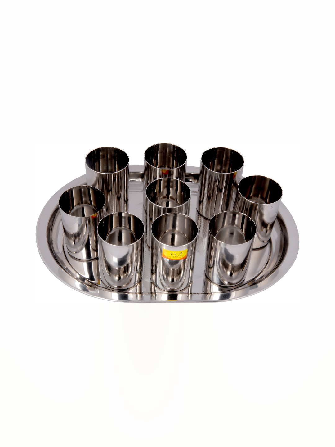 Shivshakti Arts Silver-Toned 10 Pcs Stainless Steel Jug & Glass Set