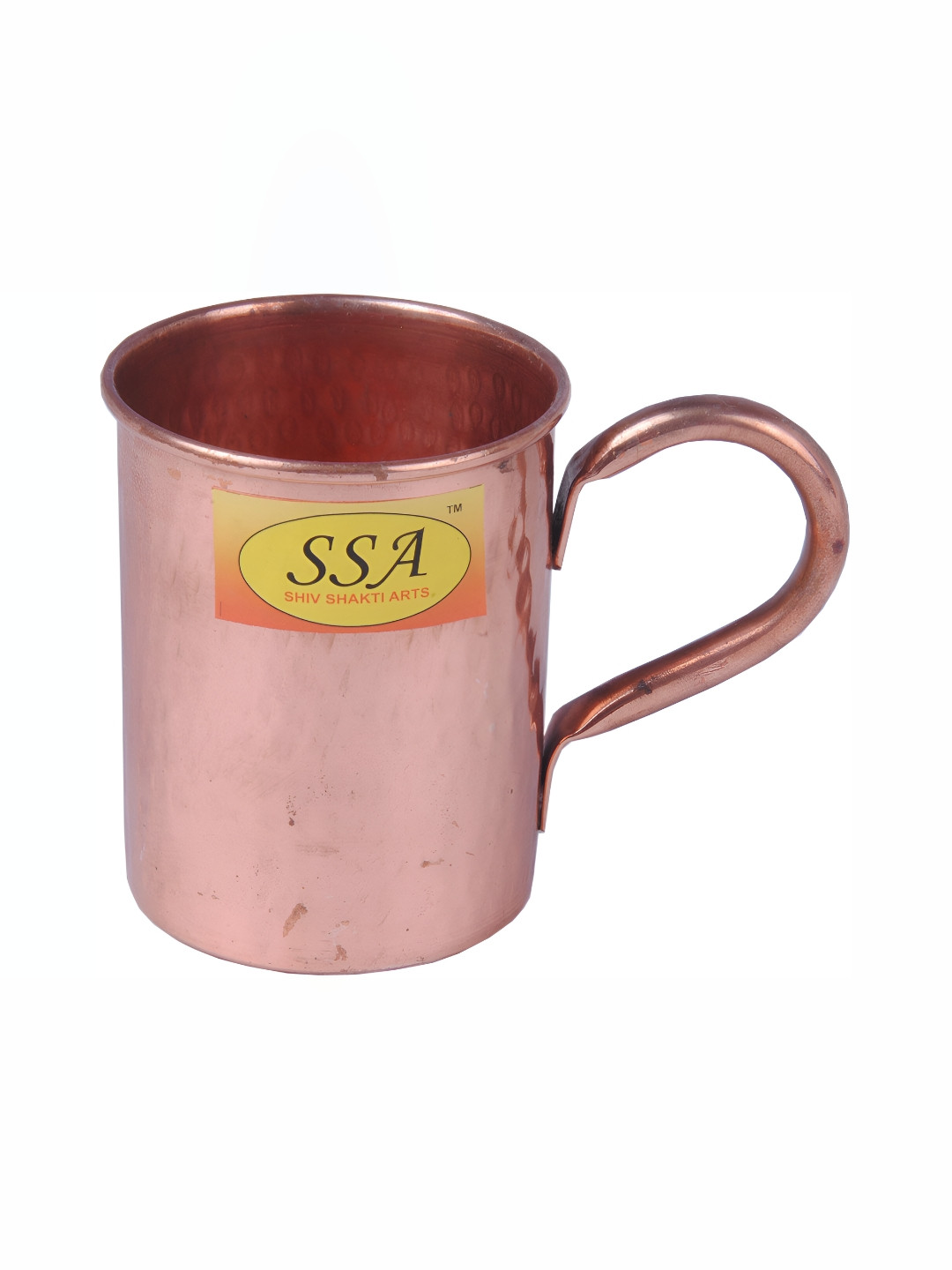 Shivshakti Arts Iconic Brown Textured Copper Dishwasher Safe Mug-415ml