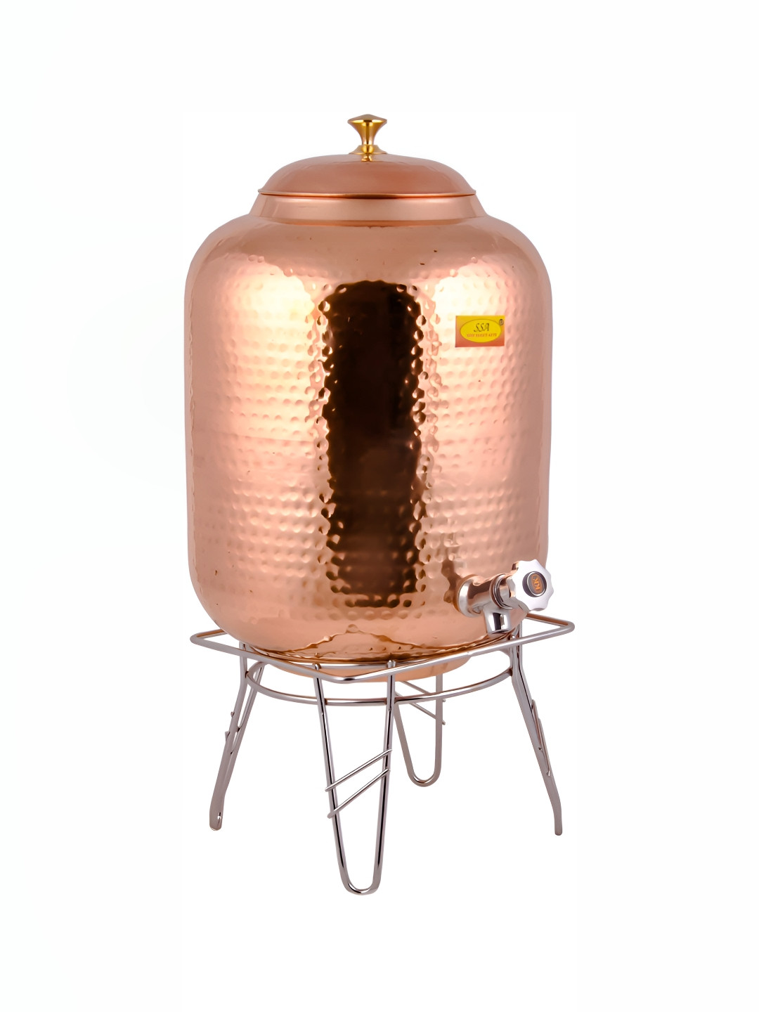 Shivshakti Arts Copper-Toned Textured Copper Water Dispenser