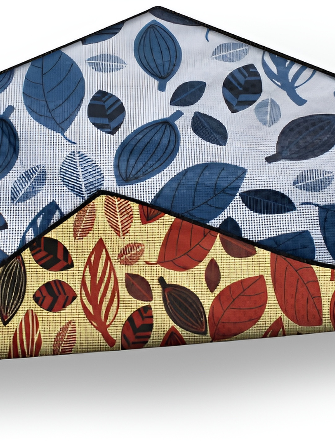 Stylista Grey & Beige Floral Printed Waterproof Rectangular Reversible Bed Server Mat