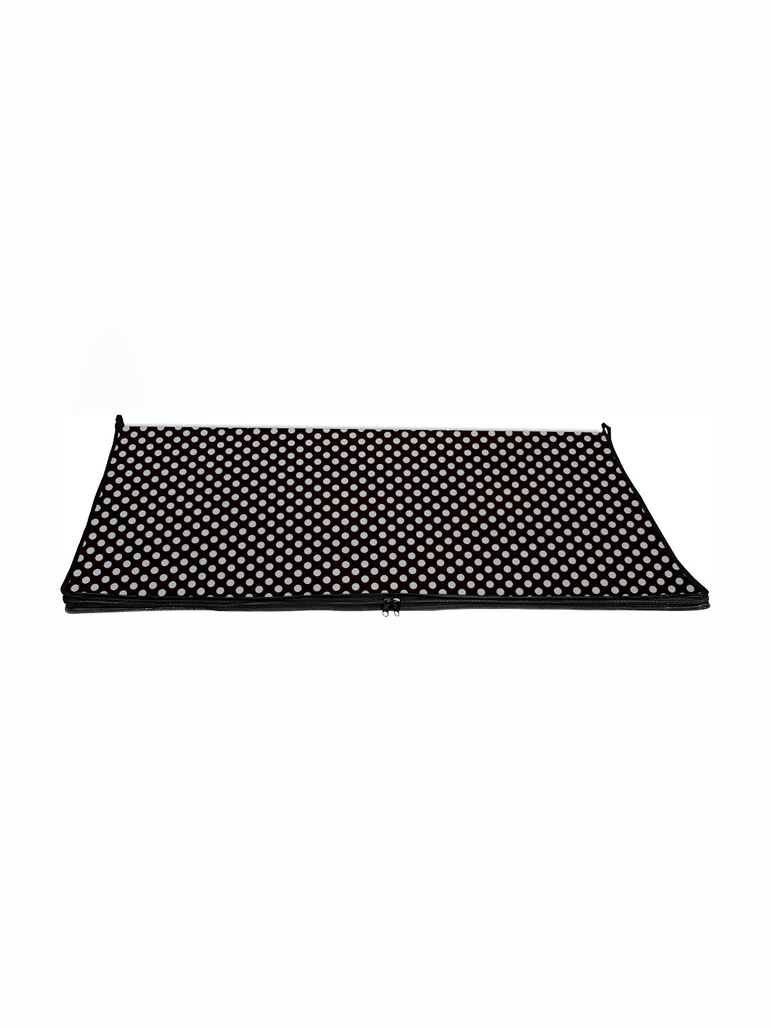 Stylista Black & Beige Geometric Rectangular Bed Server Mat with Zipper