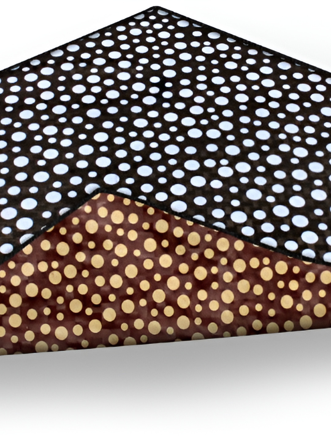 Stylista Brown & Black Geometric Pattern Chatai Mat Reversible Rectangle Table Placemat