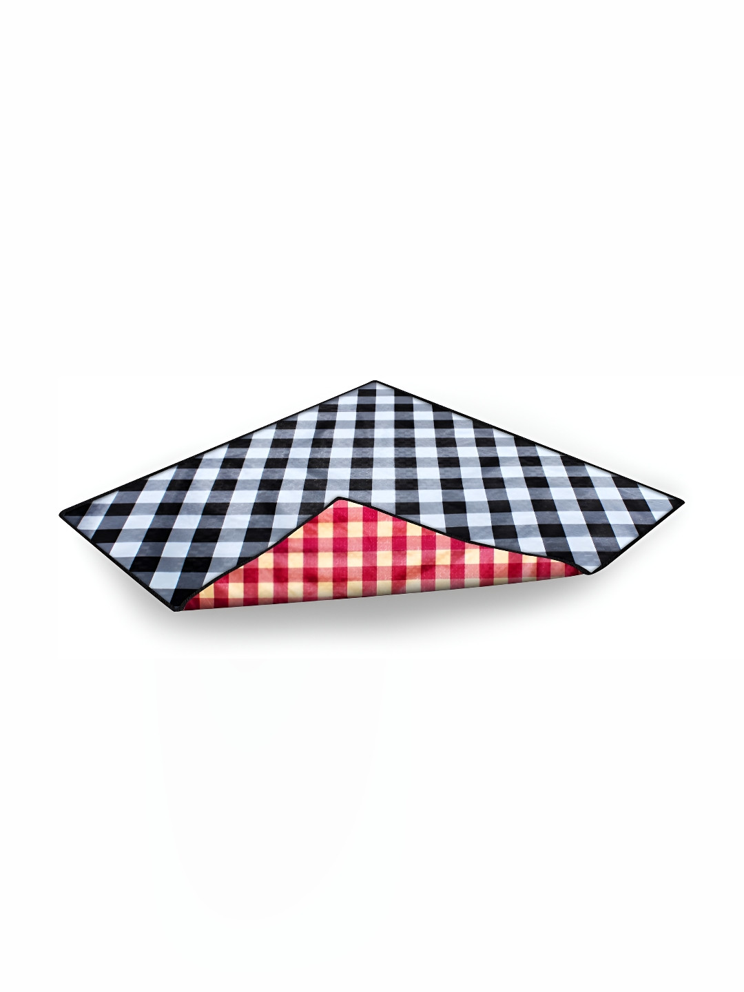 Stylista Black & Red Reversible Square  Bed Server Mat