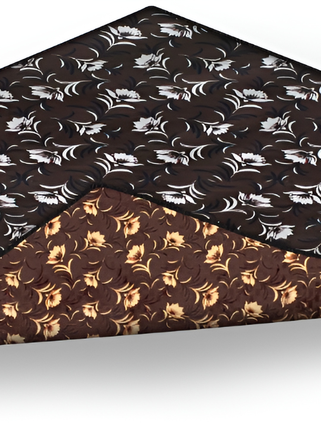 Stylista Brown & White Floral Reversible Bed Server Mat