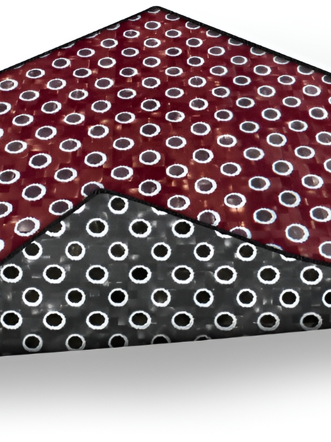 Stylista Grey & Maroon Dot Printed Geometric Reversible Table Placemats