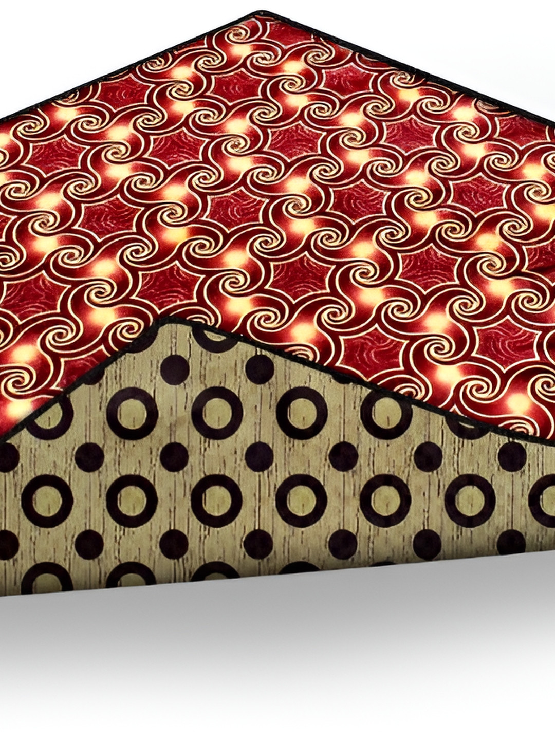 Stylista Brown & Black Printed Rectangle Floor Mat