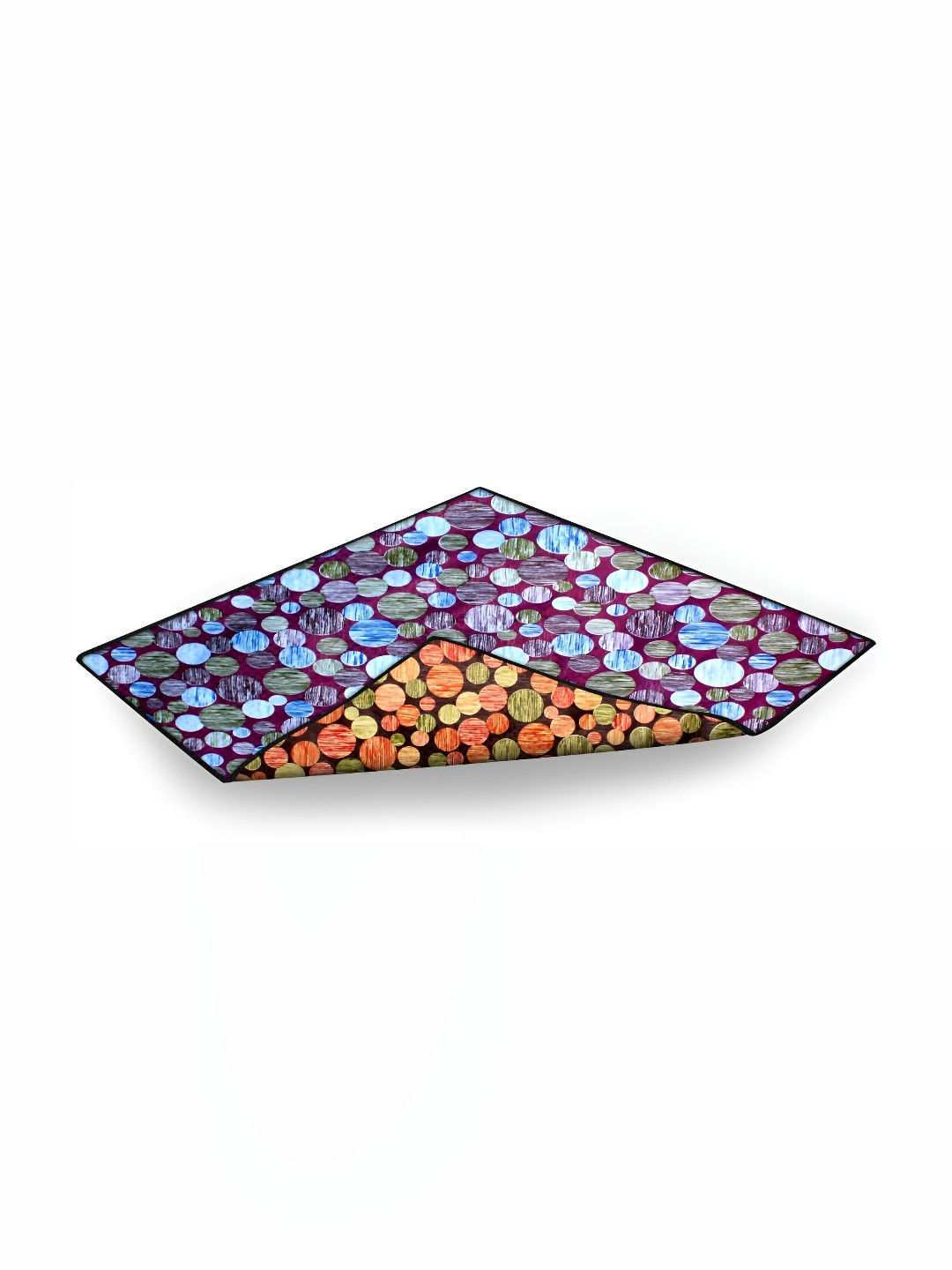 Stylista Purple & Blue Geometric Printed Rectangle Floor Mat