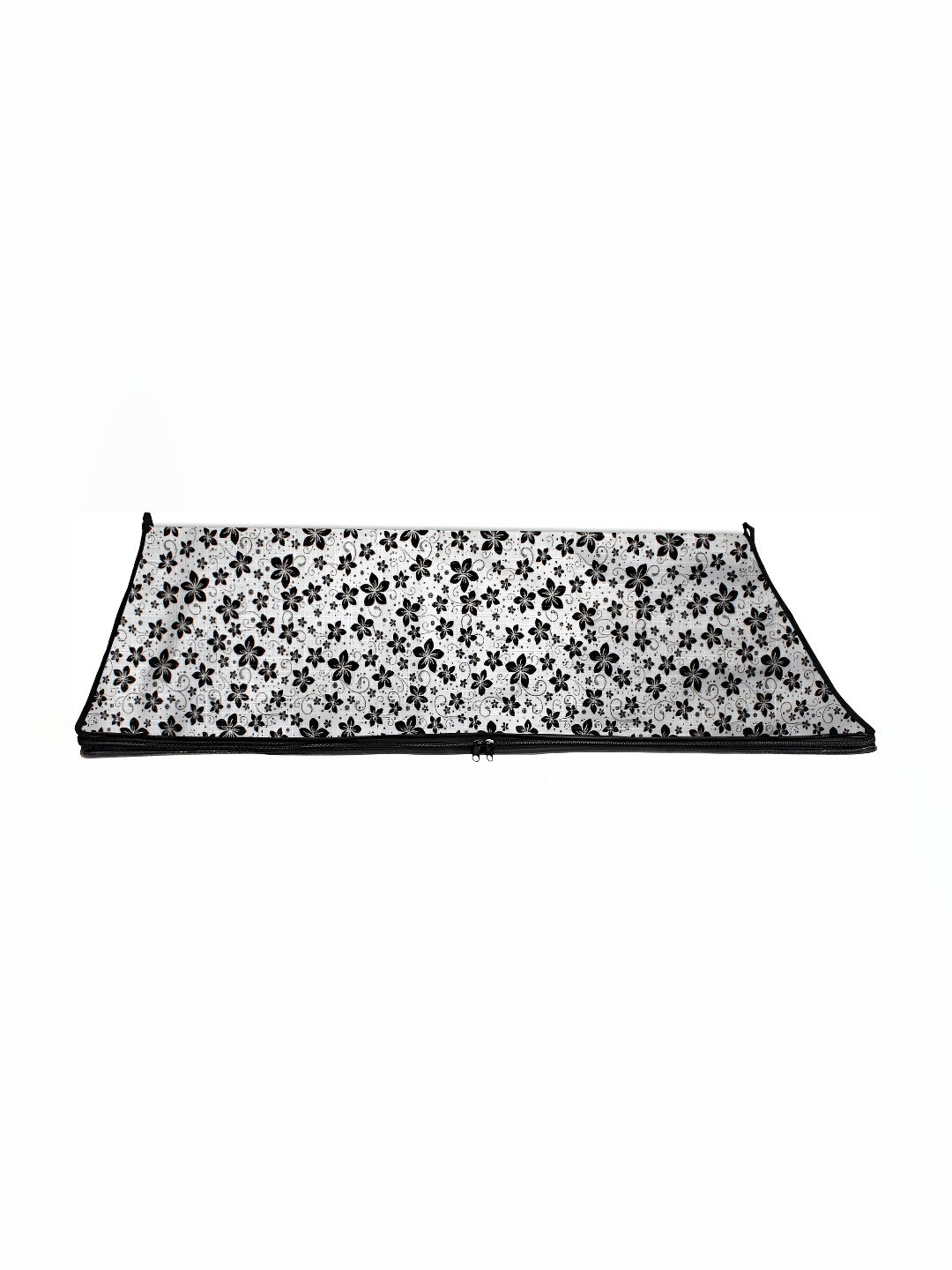 Stylista White & Black Floral Bed Server Mat with Zipper