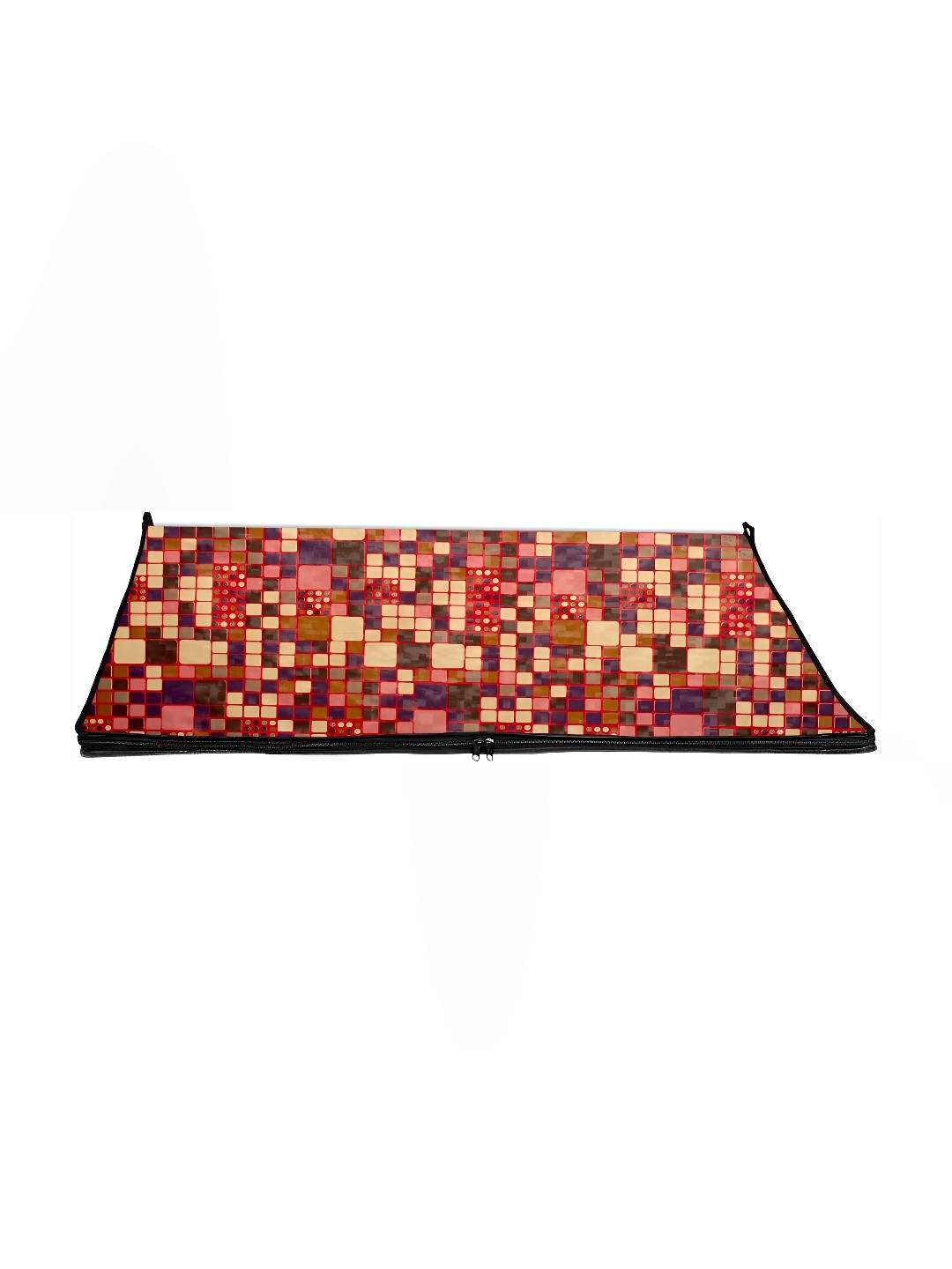 Stylista Brown & Red Geometric Printed Rectangular Water Resistant Table Place Mats