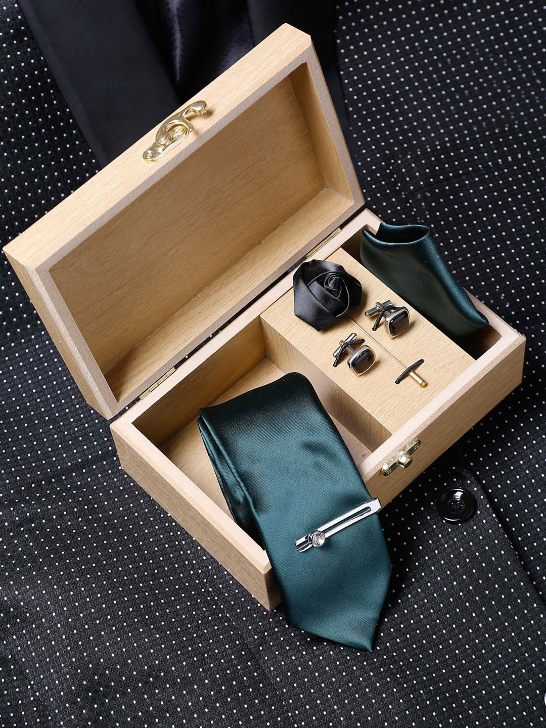 LOUIS STITCH Men Italian Silk Combo Accessory Gift Set