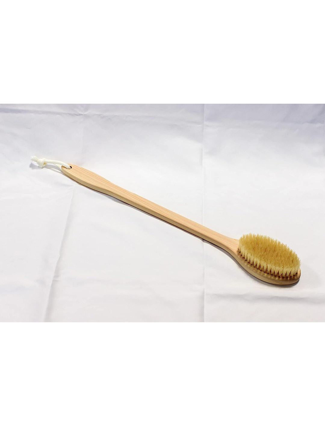 Rustic Rituals Wooden Dry Brush with Long Handle - Beige