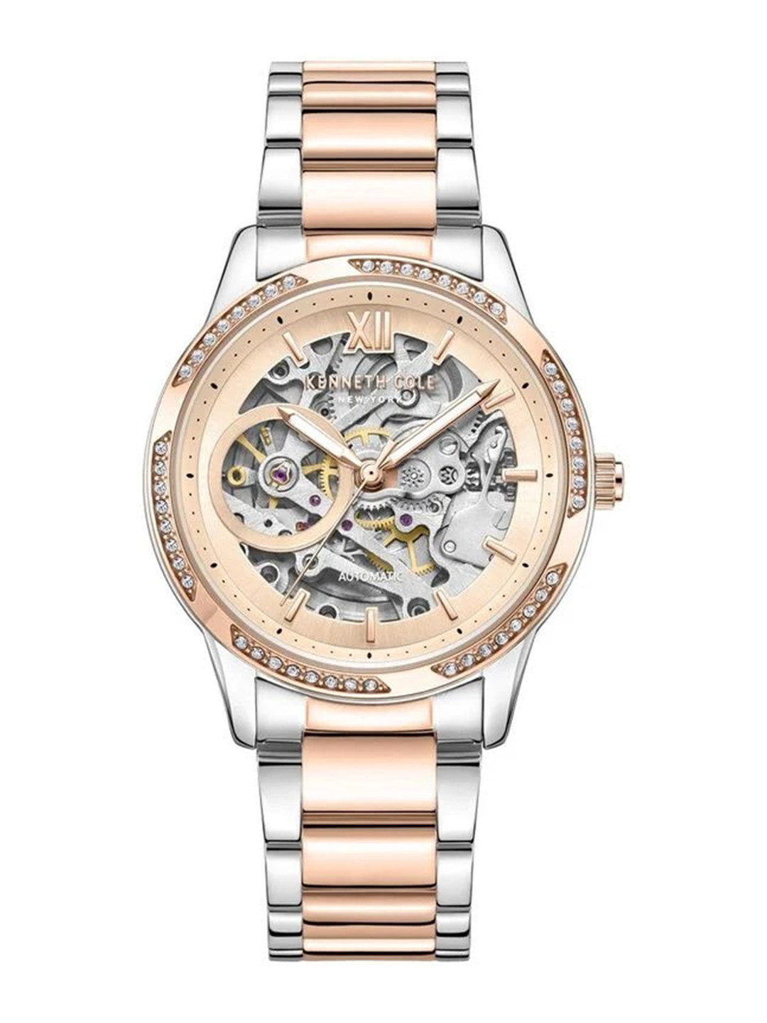 Kenneth Cole Women Skeleton Dial Analogue Automatic Motion Powered Watch KCWLL0016402LD