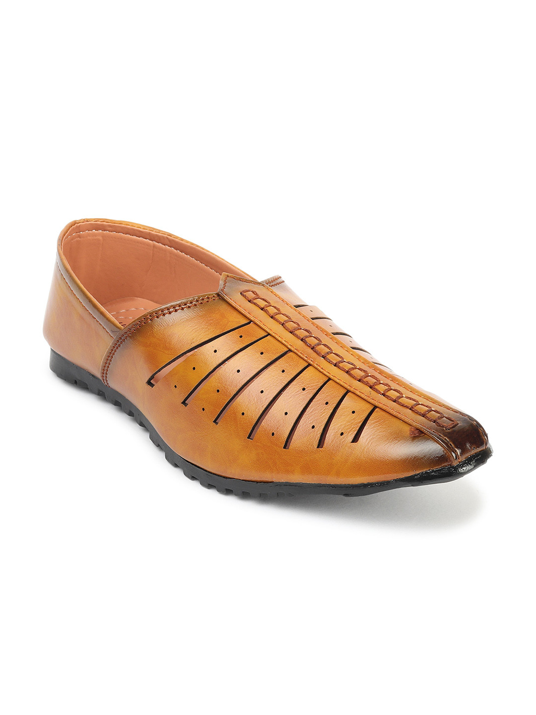 BAESD Boys Laser Cut Pointed Toe Mojaris