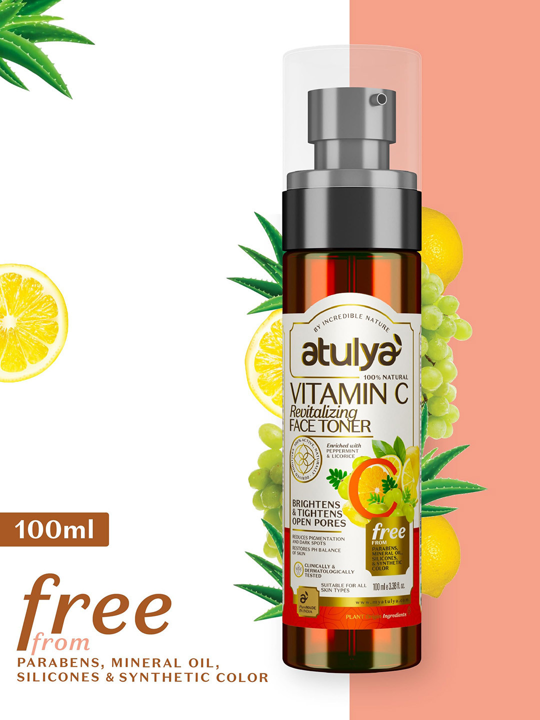 Atulya Vitamin C Revitalizing Face Toner For Brighten Skin Tone - 100ml