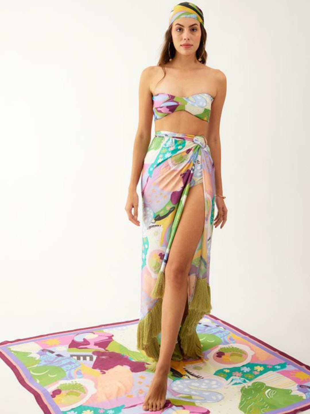 Tizzi Floral Printed Ankle Length Sarong