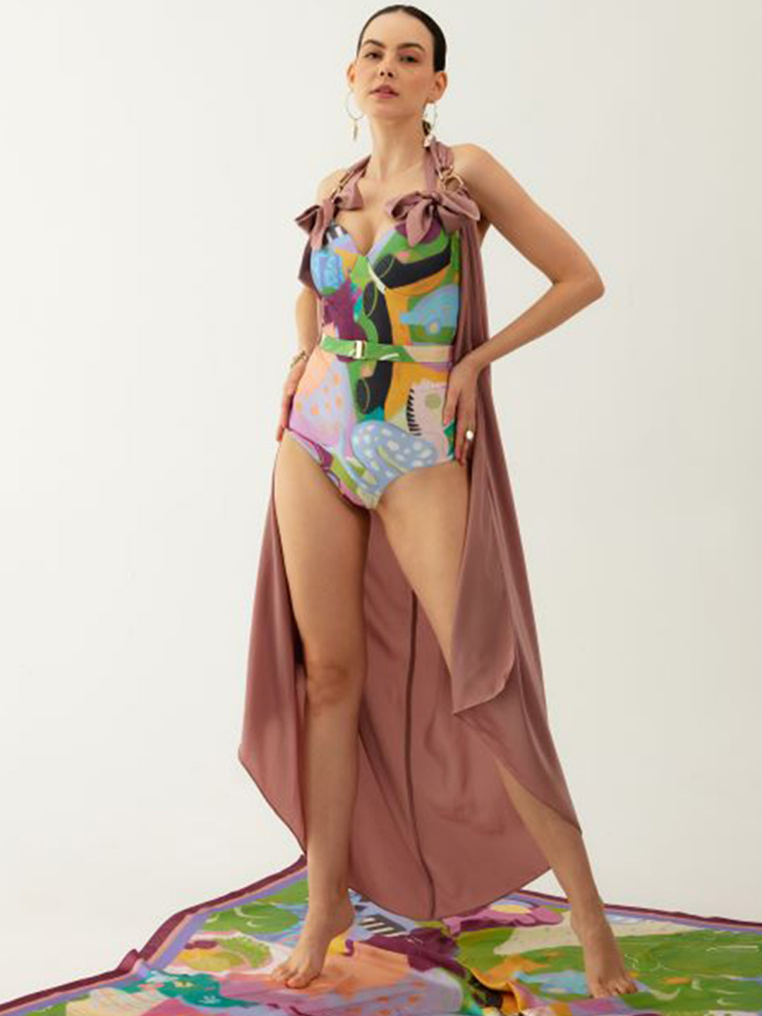 Tizzi Furbelow Halter Neck Sarong