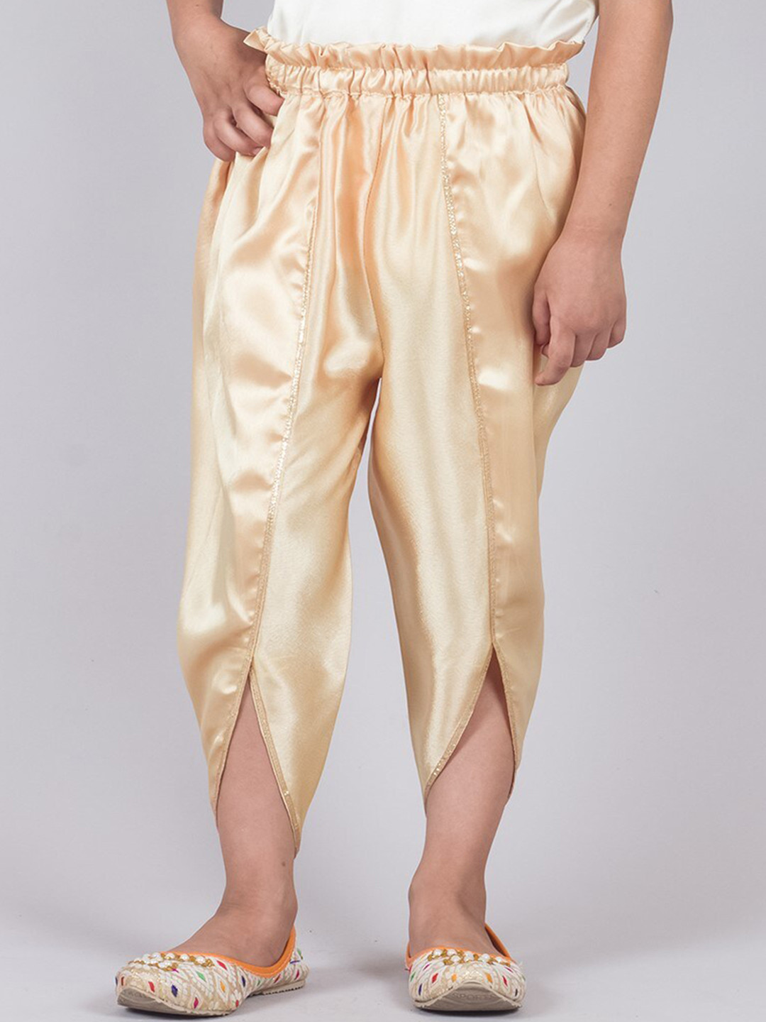 Tangerine Closet Girls Satin Straight Fit Tulip Dhoti Salwar