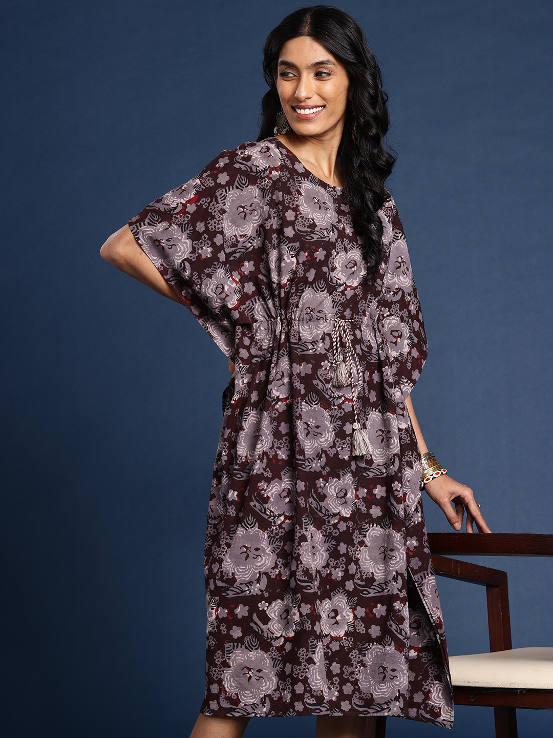 Taavi Dabu Printed Pure Cotton Kaftan Ethnic Dresses