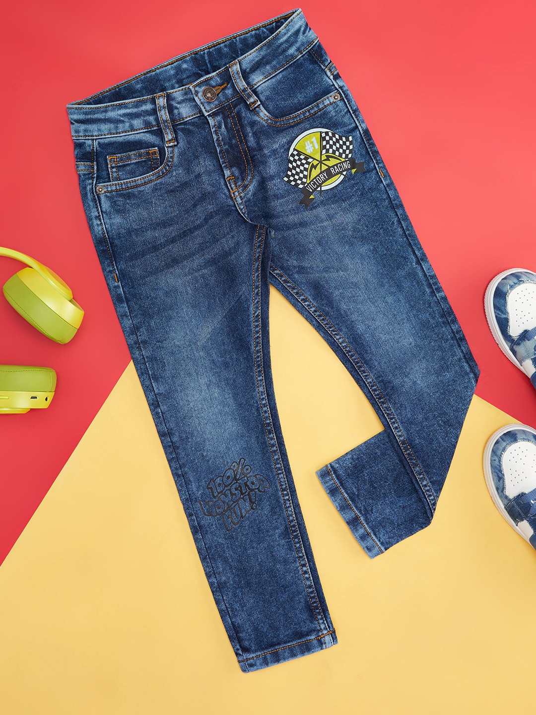 Pantaloons Junior Boys Slim Fit Light Fade Jeans