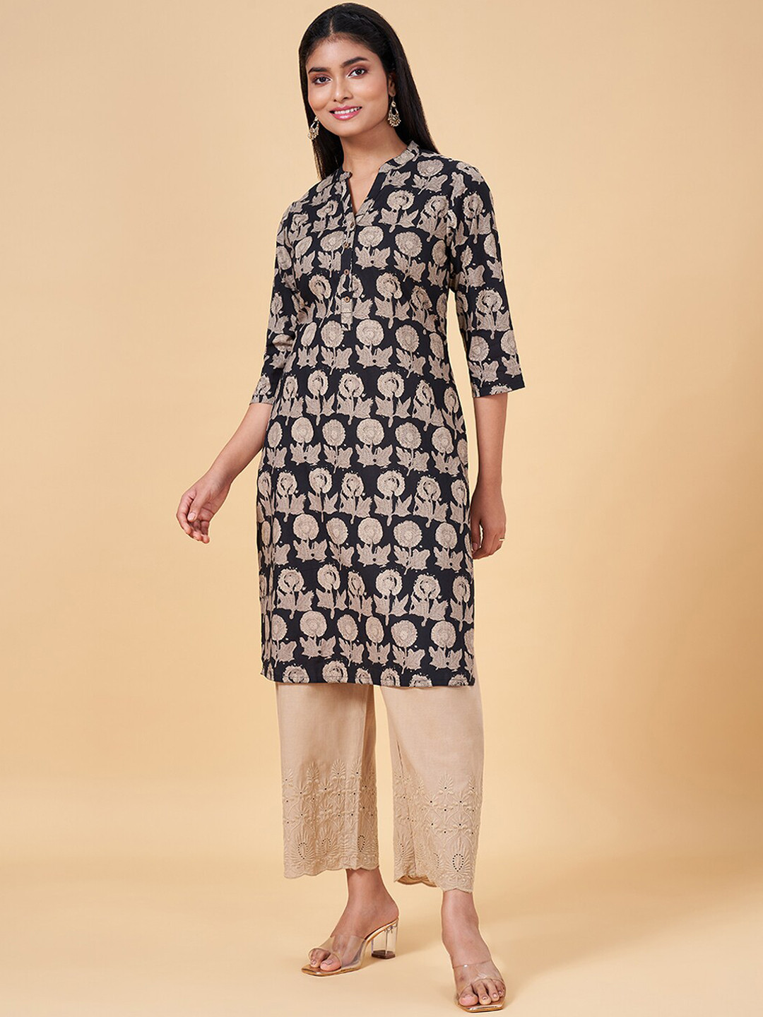 RANGMANCH BY PANTALOONS Ethnic Motifs Cotton Kurta