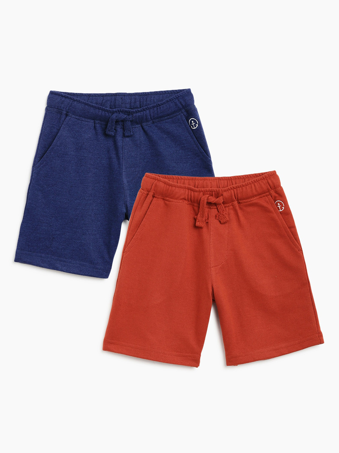 Campana Boys Pack of 2 Mid-Rise Cotton Shorts
