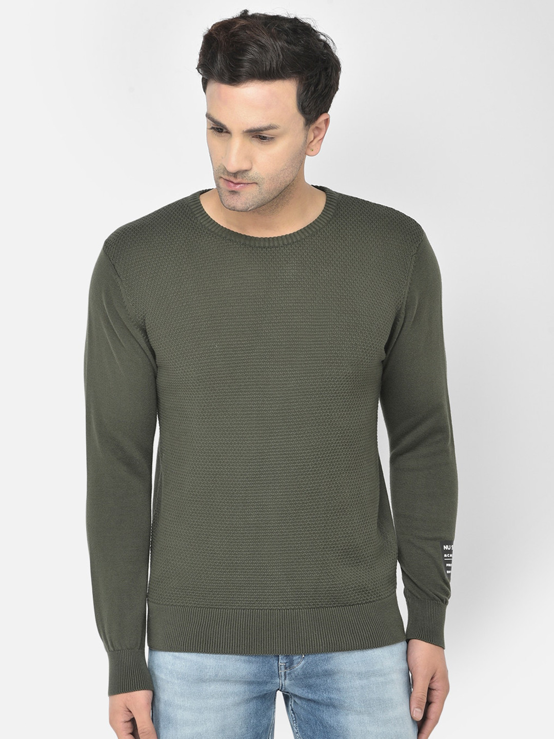 Numero Uno Self Design Cotton Pullover