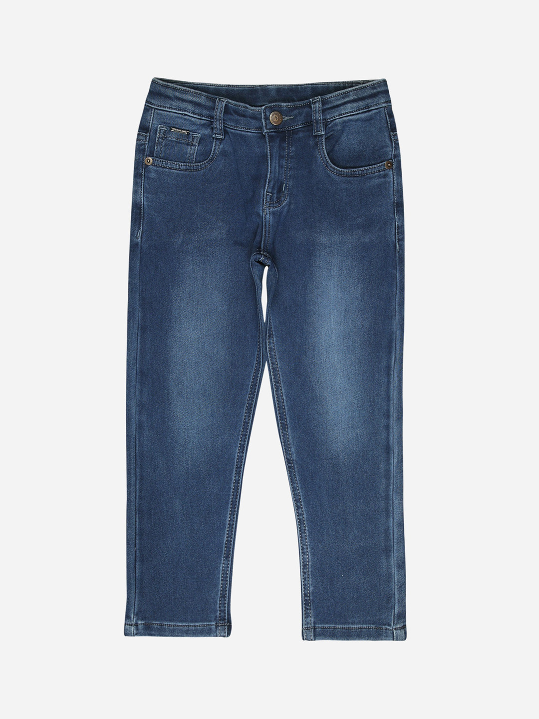 Bodycare Kids Girls Faded Mid-Rise Plain Regular Fit Trousers