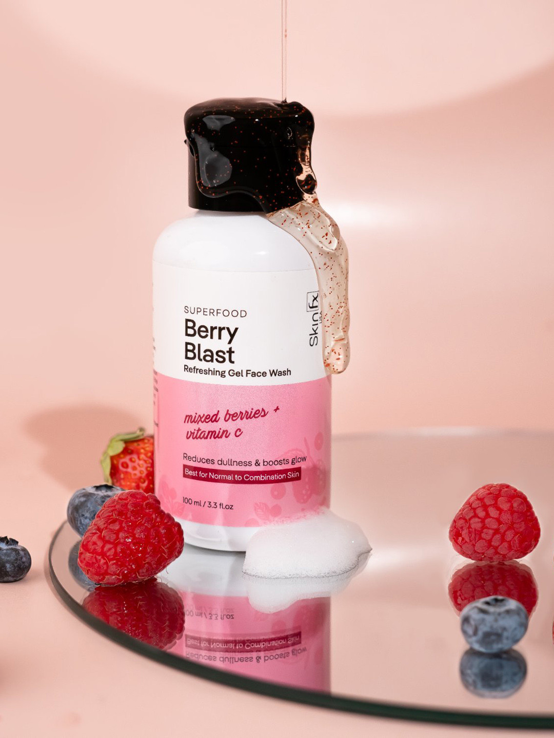 Skin Fx Superfood 4-Pcs Berry Blast Refreshing Gel Face Wash - 100ml Each