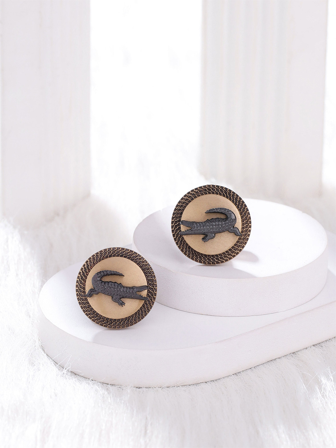 COSA NOSTRAA Textured Crocodile Craft Cufflinks