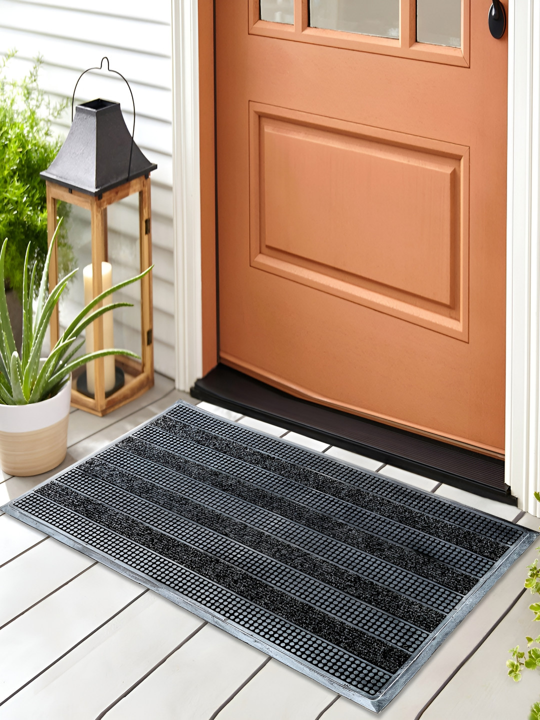 Home Centre Cadence Grey Tufted Anti-Slip Doormat