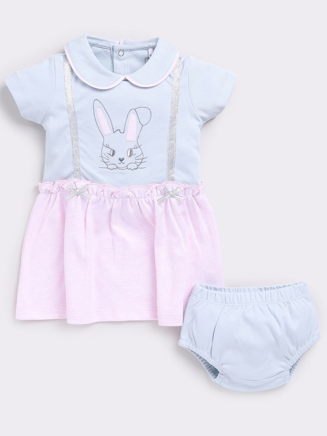 BABY GO Graphic Printed Cotton Flared Fit & Flare Dress