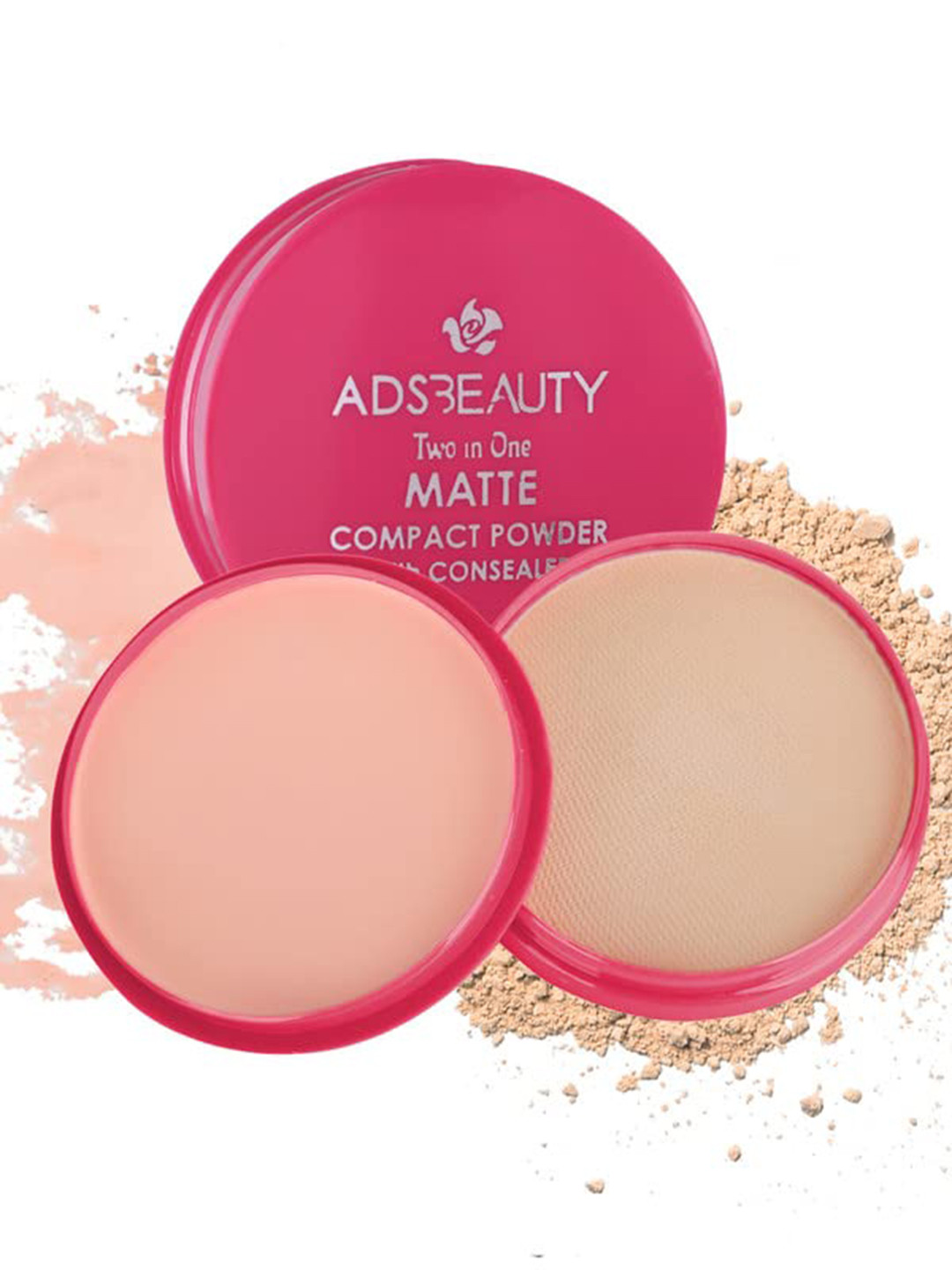 Adbeni Two In One Matte Compact Powder - 20g - Beige