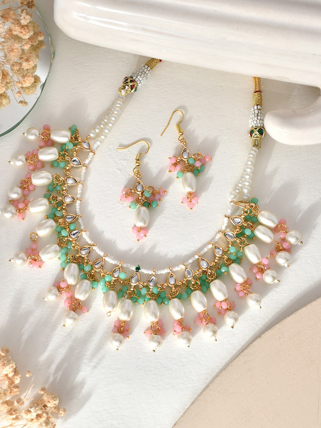 Silvermerc Designs Gold-Plated Beads-Beaded Jewellery Set