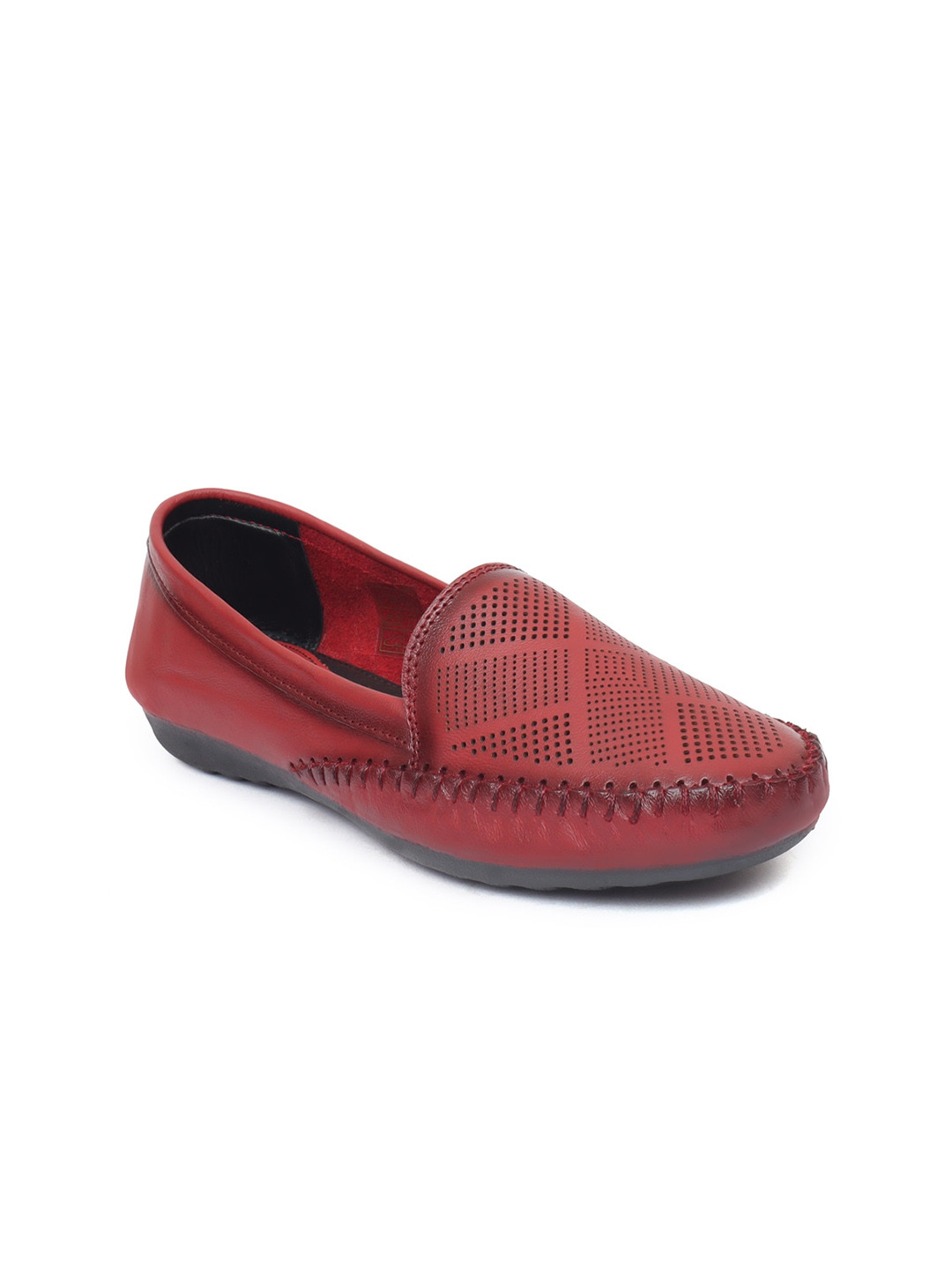 Zoom Shoes Women Lightweight Laser Cuts Comfort Insole Leather Loafers