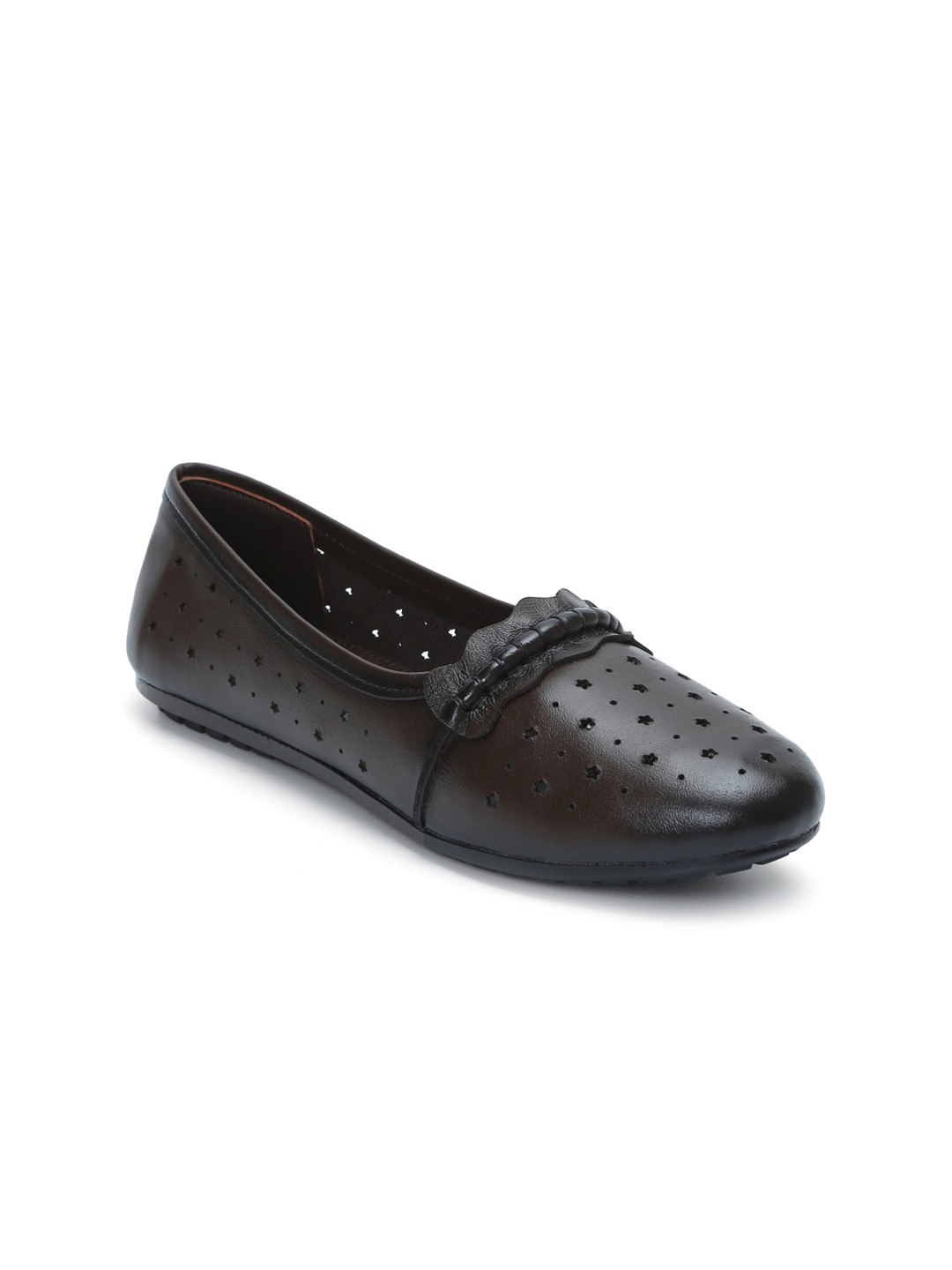 Zoom Shoes Women Lightweight Laser Cuts Comfort Insole Leather Loafers