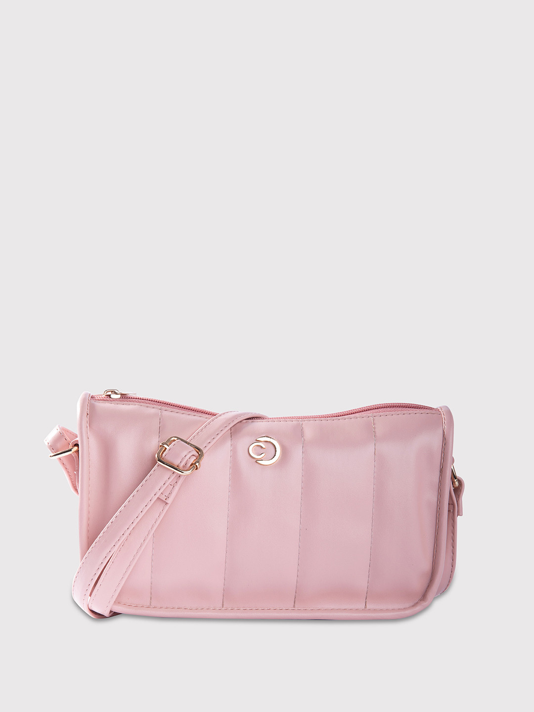 Caprese Structured Sling Bag with Quilted Details