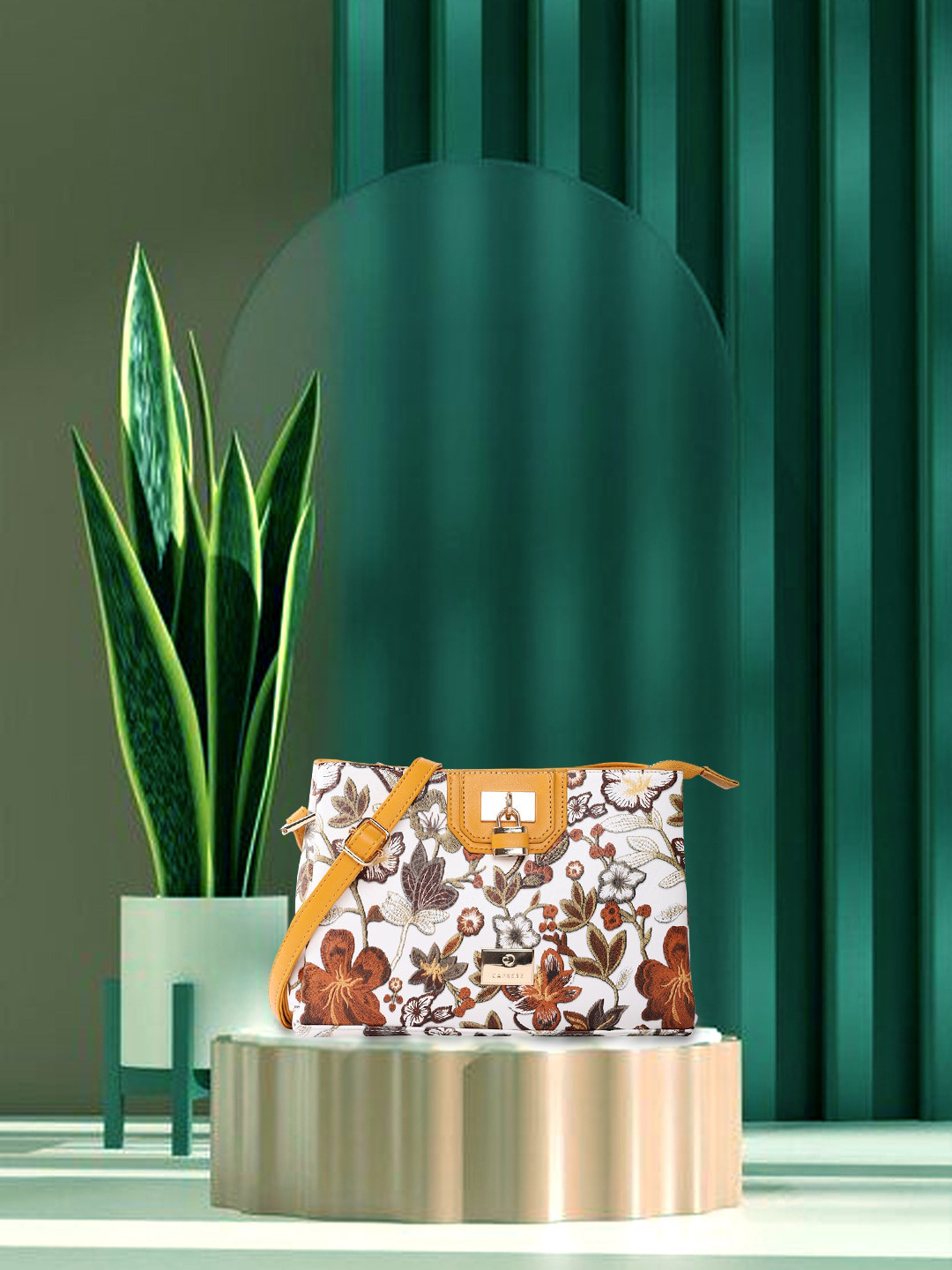 Caprese Wren Women Ochre Small Sling Bag