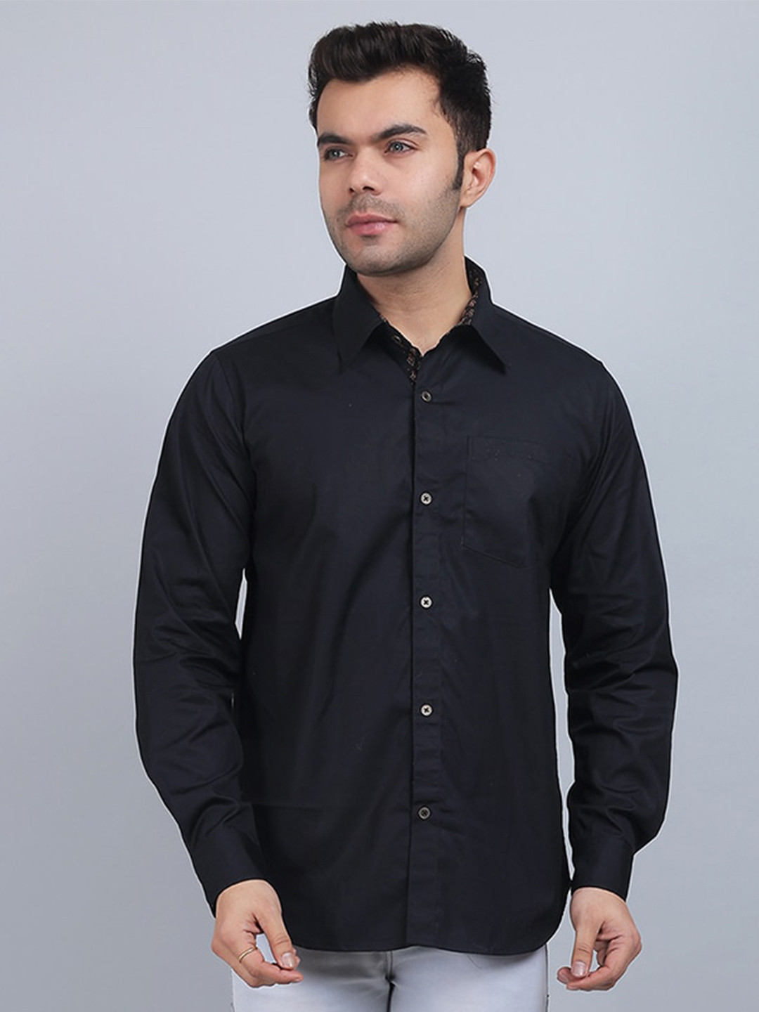 Spring Soul Cotton Straight Regular Fit Opaque Casual Shirt