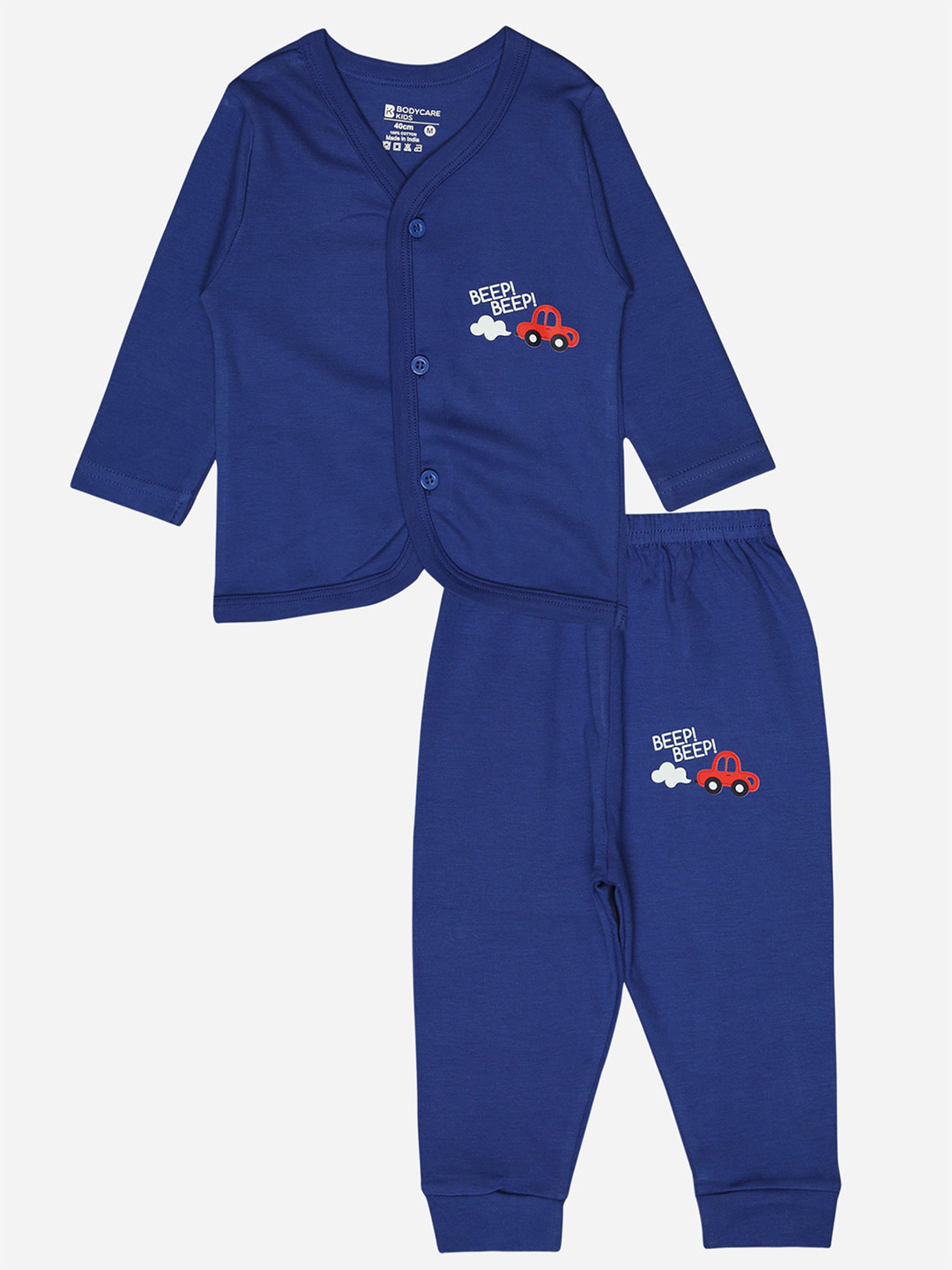 Bodycare Kids Printed V-Neck Shirt with Joggers