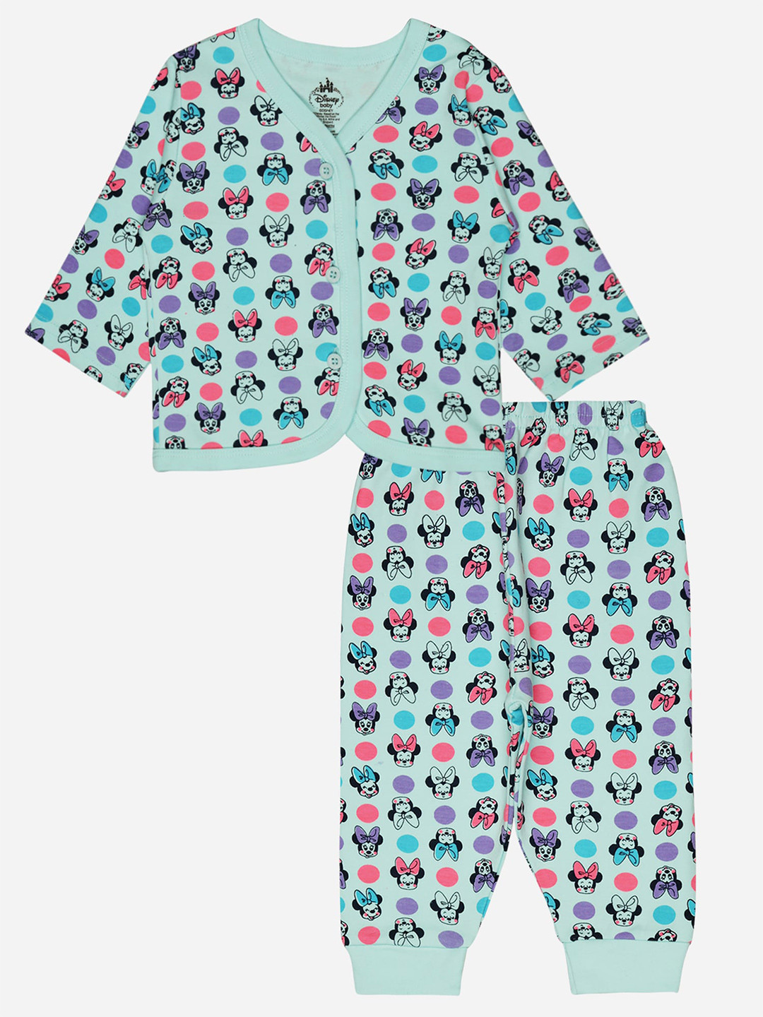 Bodycare Kids Mickey Mouse Printed V-Neck Shirt with Joggers